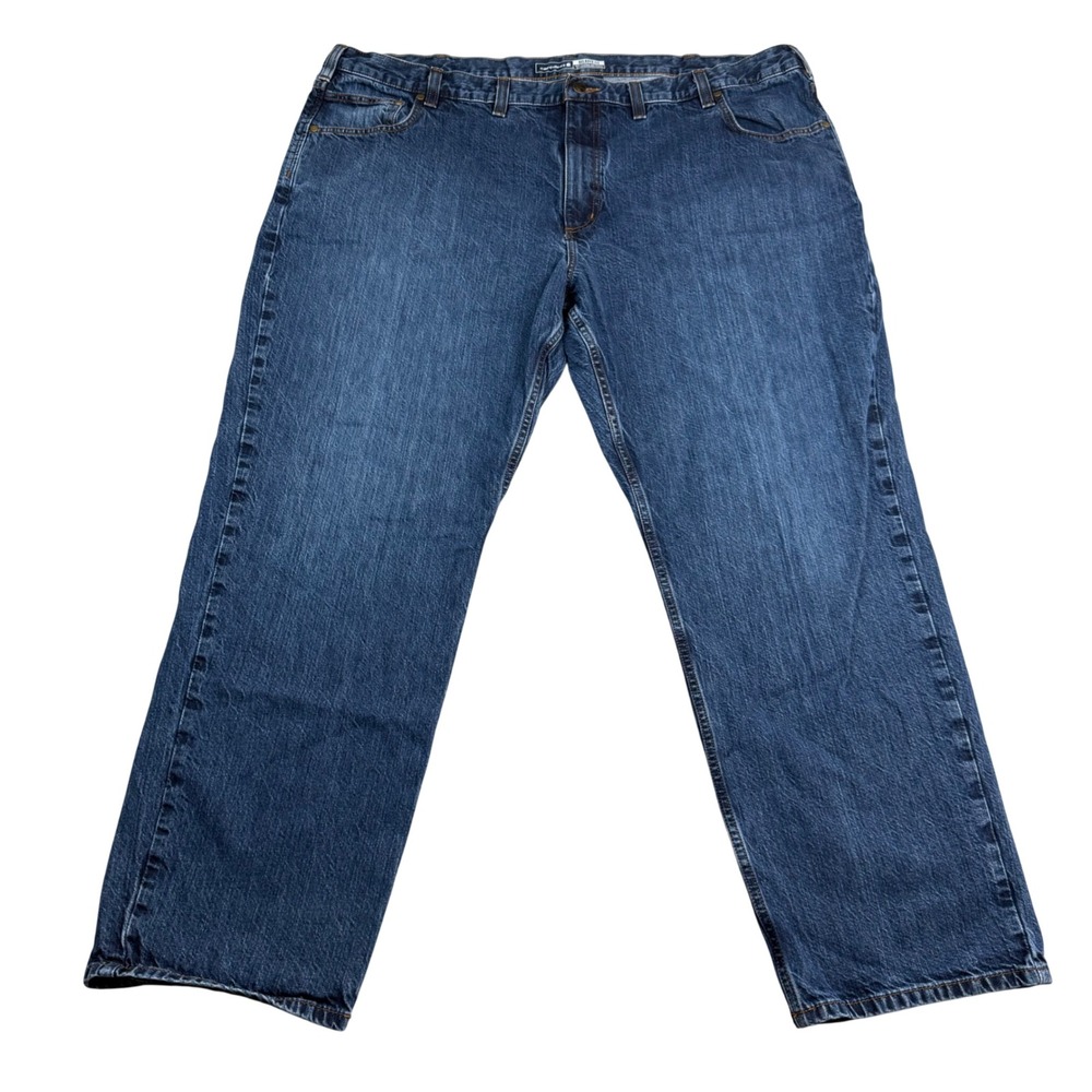 Carhartt Mens Relaxed Fit Straight Leg Blue Denim Jeans 48x32 BD5119-M
